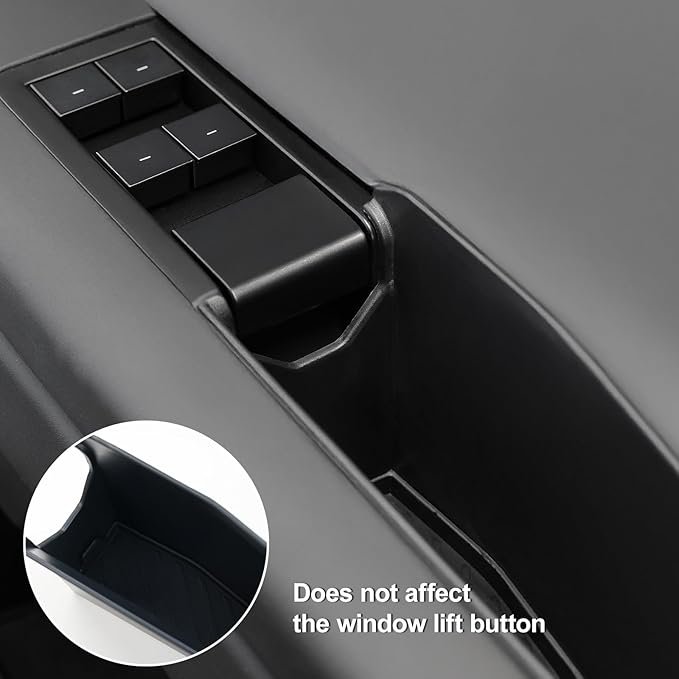 ELECFRESH 4 Door Handle Storage Box for Cybertruck Accessories, Inner Door Handle Phone Holder Front and Rear Grab Tray Pocket Storage ABS Plastic for Cybertruck Accessories 2026 2025 2024 4 PCS