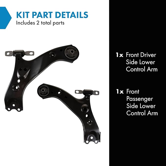 TRQ Front Lower Control Arm Driver and Passenger Side Compatible with 2019-2023 Toyota RAV4 2021-2023 Prime Venza