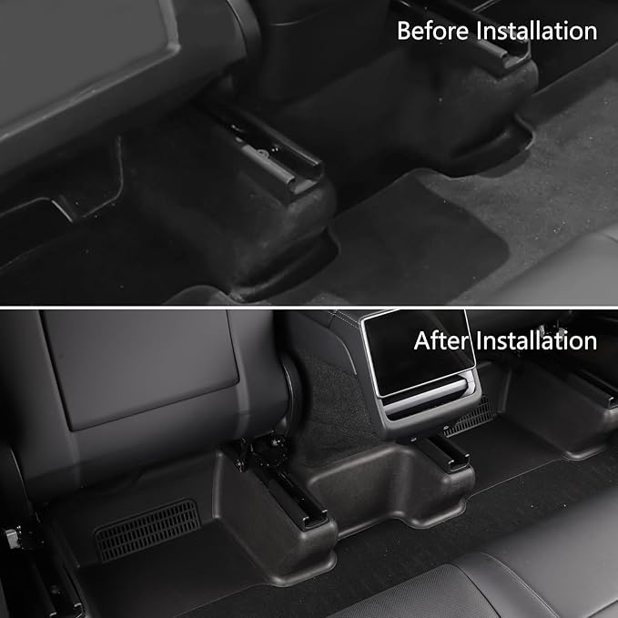 9 Pieces of Front Seat Rail Protectors, for Tesla Model Y Juniper 2025 2026 Floor Mats Seat Track Scratch- TPE Suitable for Model Y Juniper Accessories in Black