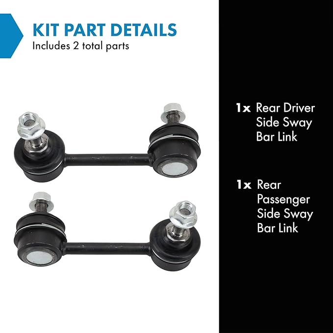 TRQ Rear Driver and Passenger Side Sway Bar Link Set 2 Piece Compatible with 2015-2017 Chrysler 200