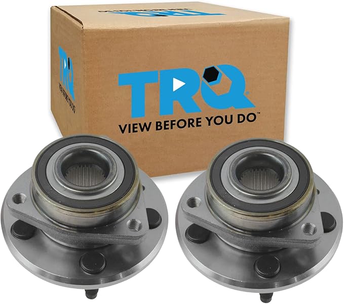 TRQ Font and Rear Wheel Bearing and Hub Assembly Set 2 Piece Compatible with 10-15 Chevrolet Camaro LT Manual Transmission 10-15 Camaro LS Manual Transmission 10-11 Camaro SS Automatic Transmission