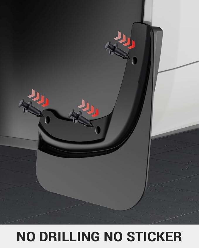 BASENOR for Tesla Model 3 Highland Mud Flaps 2024-2026, Aerodynamic No-Drilling Splash Guards, All-Weather Paint Protection Kit, Tire Protector New Model 3 Accessories - Set of 4