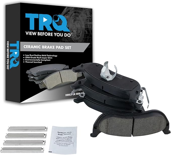 TRQ Rear Brake Pads Ceramic Compatible with 2004-2008 Chrysler Pacifica