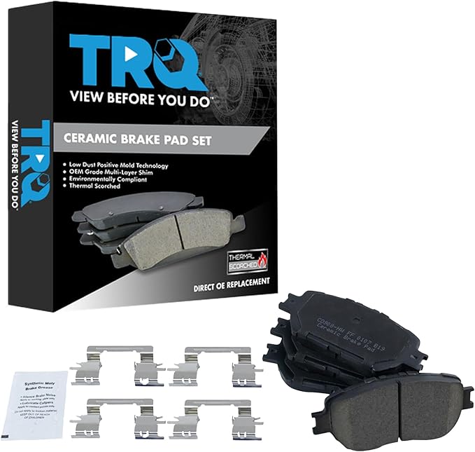 TRQ Front Brake Pads Ceramic Compatible with 2006 Lexus GS300 2009-2015 IS250 2002-2006 Toyota Camry