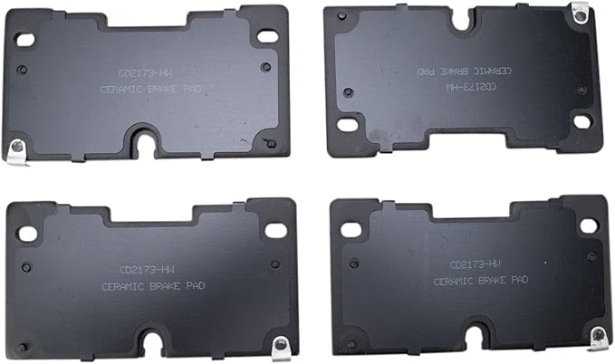 TRQ Front Ceramic Brake Pad Set Compatible with 24 Chevrolet Silverado 1500 with Brake Code J61 24 GMC Sierra 1500 with Brake Code J61