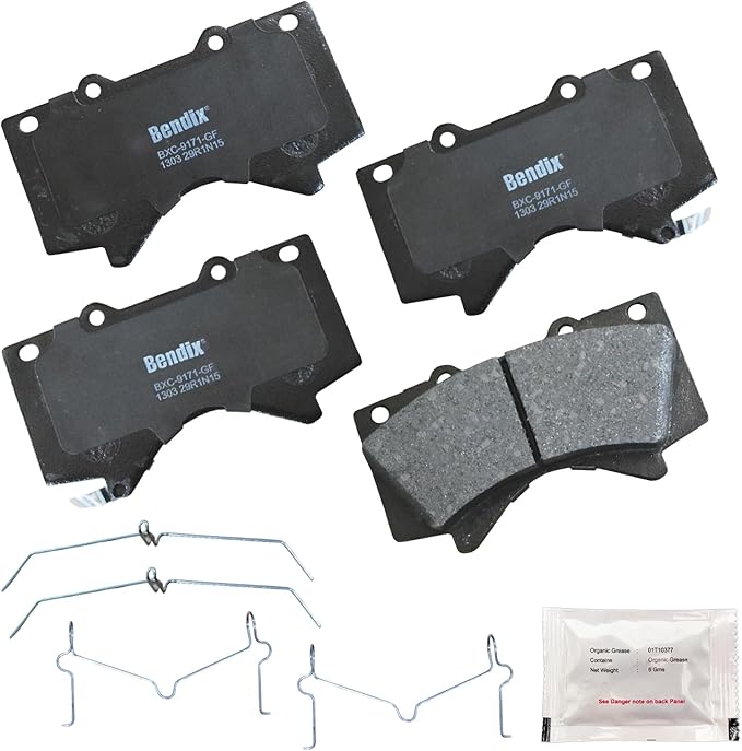 Bendix Priority1 CFC1303 Ceramic Front Brake Pads for Lexus LX570 2011-2008, LX570 2021-2013, Toyota Land Cruiser 2011-2008, Land Cruiser 2021-2013, Sequoia 2022-2008, Tundra 2021-2007