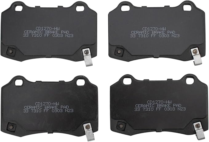 TRQ Ceramic Brake Pads Compatible with Cadillac Chevrolet Chrysler Dodge Jeep