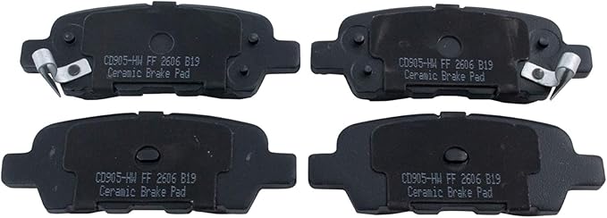 TRQ Rear Posi Ceramic Brake Pad Kit Set for Altima Maxima G35 FX45 without Brembo Brakes
