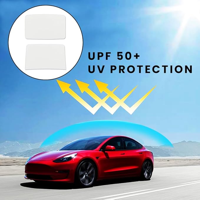 New Roof Sunshade Static Cling Electrostatic Adhesion Sunshade for Glass Roof Heat Insulation Compatible with Tesla Model 3