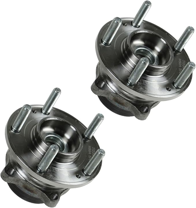 TRQ Rear Left and Right Wheel Bearing and Hub Assembly Set 2 Piece Compatible with 07-20 Hyundai Santa Fe FWD 13-18 Santa Fe Sport FWD 2019 Santa Fe XL FWD 07-12 Veracruz FWD 11-15 Kia Sorento FWD