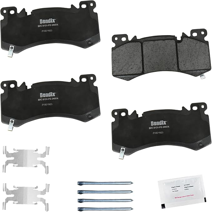Bendix Priority1 CFC2407A Ceramic Front Brake Pads for Cadillac XT5 2024-2022, XT6 2024-2022