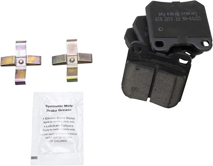 TRQ Rear Brake Pads Ceramic Compatible with 1997-2001 Cadillac Catera 1997-1998 Saab 900 1999-2003 9-3 2000 Saturn LS LS2 LW2 2001-2003 L200 LW300 2001-2005 L300
