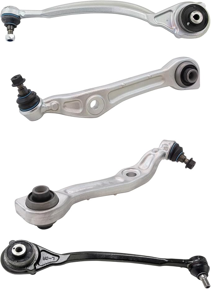 TRQ Front Lower Driver and Passenger Side Control Arm and Ball Joint Set 4 Piece Compatible with 2009-2014 Mercedes-Benz CL550 2012-2013 S350 2007-2013 S550