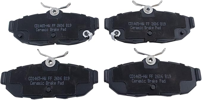 TRQ Rear Brake Pads Ceramic Compatible with 2011-2014 Ford Mustang