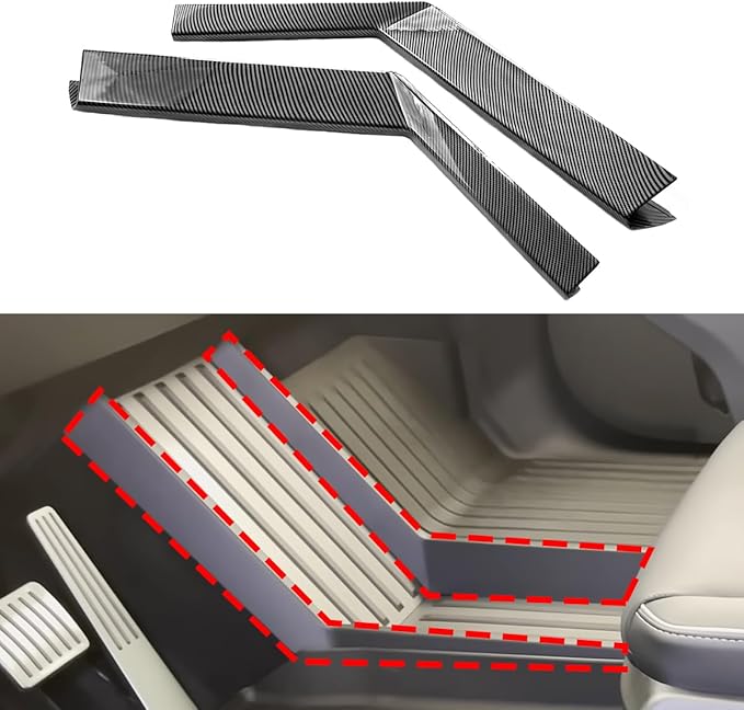 Barong for Tesla Cybertruck Accessoriess Interior Stickers Car Front Row Central Control Sides Cover Trim Frame Decal Carbon Fiber Pattern