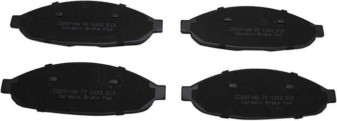 TRQ Front Brake Pads Ceramic Hardware Compatible with 2004-2008 Chrysler Pacifica