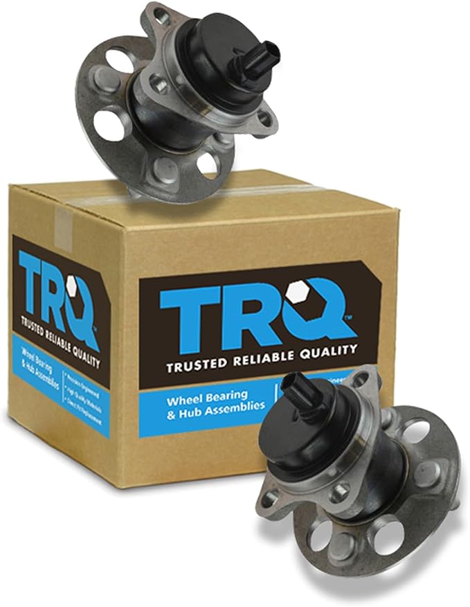 TRQ Rear Left and Right Wheel Bearing and Hub Assembly Set 2 Piece Compatible with 12-19 Toyota Prius C 08-11 Yaris 2007 Yaris ABS 12-14 Yaris Japan Built Models 1st VIN Digit J 2013 Scion iQ EV