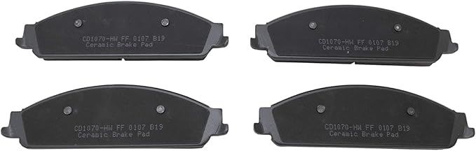 TRQ Front Brake Pads Ceramic Compatible with 2005-2007 Ford Five Hundred Freestyle 2008-2009 Taurus Taurus X 2005-2007 Mercury Montego 2008-2009 Sable