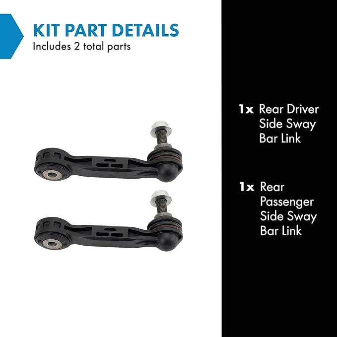 TRQ Rear Sway Bar Stabilizer Link Set Compatible with 2016-2020 BMW X1 2018-2020 X2 2014-2021 Mini Cooper 2016 Cooper Clubman 2017-2020 Cooper Countryman