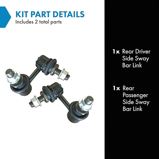 TRQ Rear Driver and Passenger Side Sway Bar Link Set 2 Piece Compatible with 2004-13 INFINITI QX56 2014-23 QX80 2005-13 Nissan Pathfinder 2005-23 Armada 2004 Pathfinder Armada