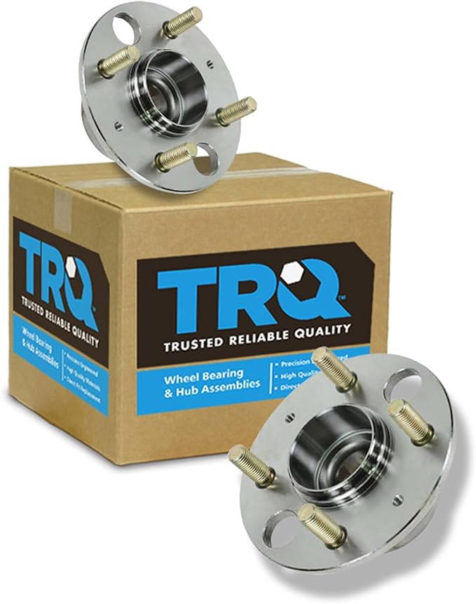 TRQ Rear Wheel Bearing and Hub Assembly Set 2 Piece Compatible with 92-93 Honda Civic SI 94-95 Civic SI Without ABS 99-00 Civic SI 93-97 Civic del Sol SI 94 Civic del Sol VTEC 94-98 Acura Integra RS