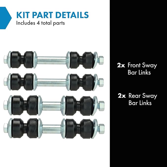 TRQ Sway Bar Stabilizer Link Set Front & Rear Compatible with 83-85 Starion