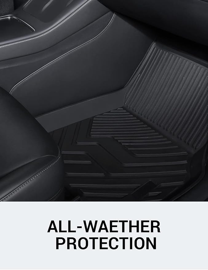 BASENOR Upgrade Center Console Side Anti-Kick Mats for Tesla Model Y 2020-2024 Waterproof & Dust Resistant Protector Cover Leather Pad Proprietary Design Model Y Interior Accessories 2PCS