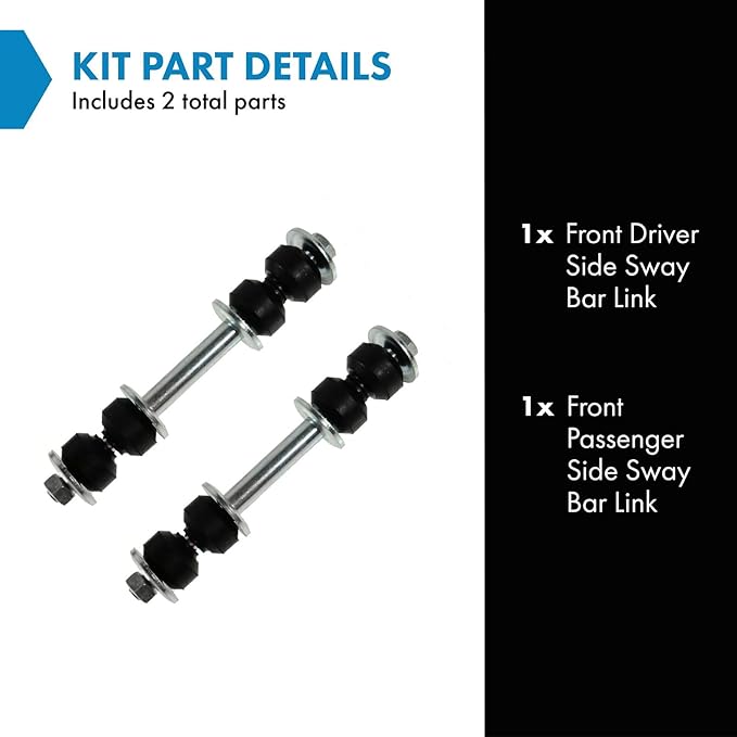 TRQ Front Sway Bar Stabilizer Link Set Compatible with 1984-1989 Toyota 4Runner 1979-1994 Pickup