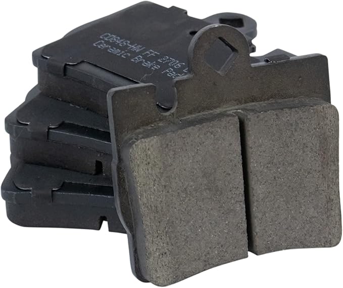 TRQ Rear Brake Pads Ceramic Hardware Compatible with 2000-2003 Mercedes-Benz CL500 2001-2004 CL600 2001-2003 CL55 AMG 2000-2002 S430 S500 2001-2003 S55 AMG S600