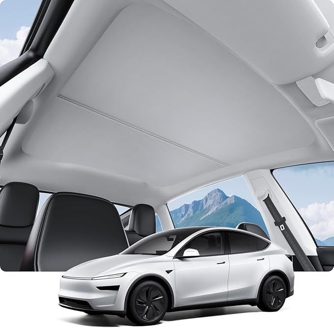 BASENOR 2026 2025 Tesla Model Y Juniper Door Side Storage and Model Y Juniper Sunshade Roof