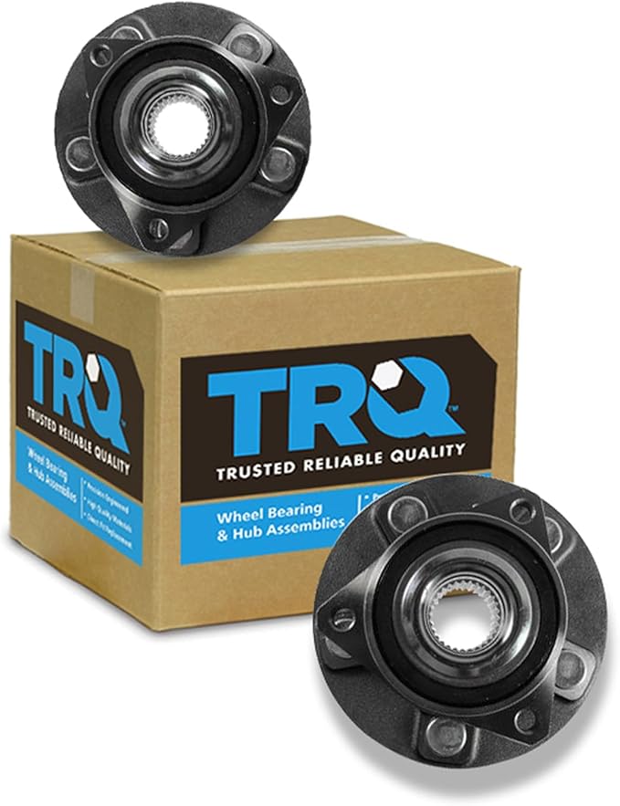 TRQ Front and Rear Wheel Bearing and Hub Assembly Set 2 Piece Compatible with 18-19 Cadillac XTS Without RPO Code J55 Heavy Duty Brakes 10-15 Chevrolet Camaro LS LT SS 5 Lug Wheels