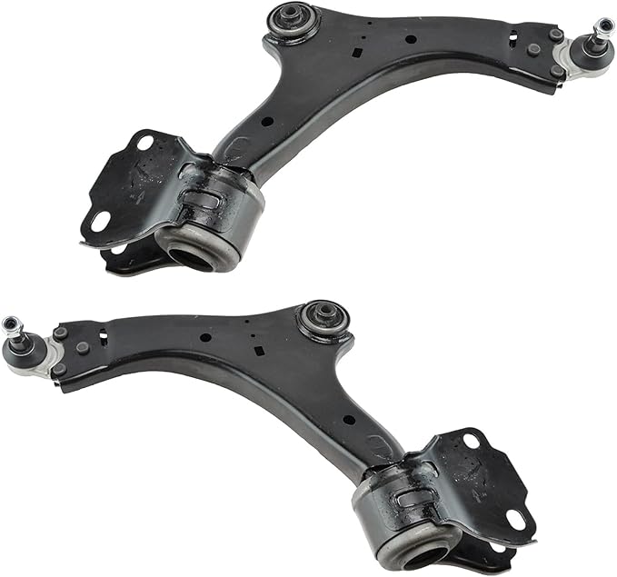 TRQ Front Lower Driver and Passenger Side Control Arm and Ball Joint Set 2 Piece Compatible with 2008-2015 Land Rover LR2