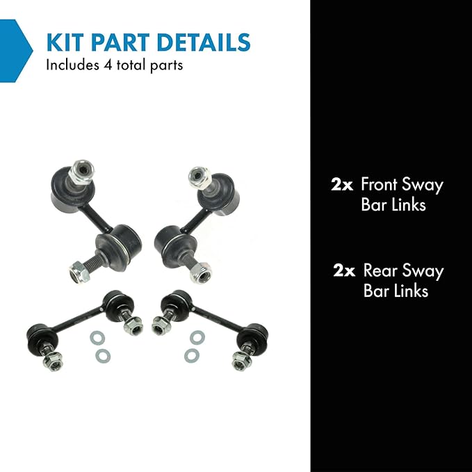 TRQ Sway Bar Stabilizer Link Set Front & Rear Compatible with 00-09 S2000