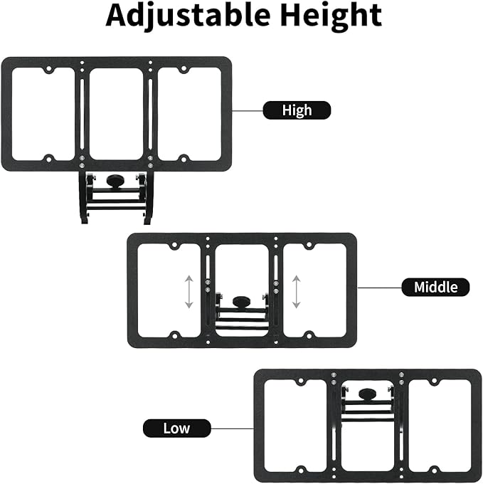 Tesla Model 3 Highland Front License Plate Holder, Height-Adjustable & No Drill License Plate Mouting Kit with Anti-Theft Features (FIt Model 3 2024-2025, No Front Bumper Camera)