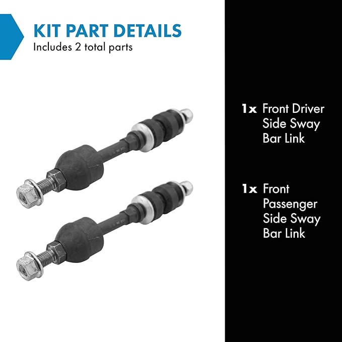 TRQ Front Sway Bar Stabilizer Link Set Compatible with 2005-2008 Ford F-150 2006-2008 Lincoln Mark LT