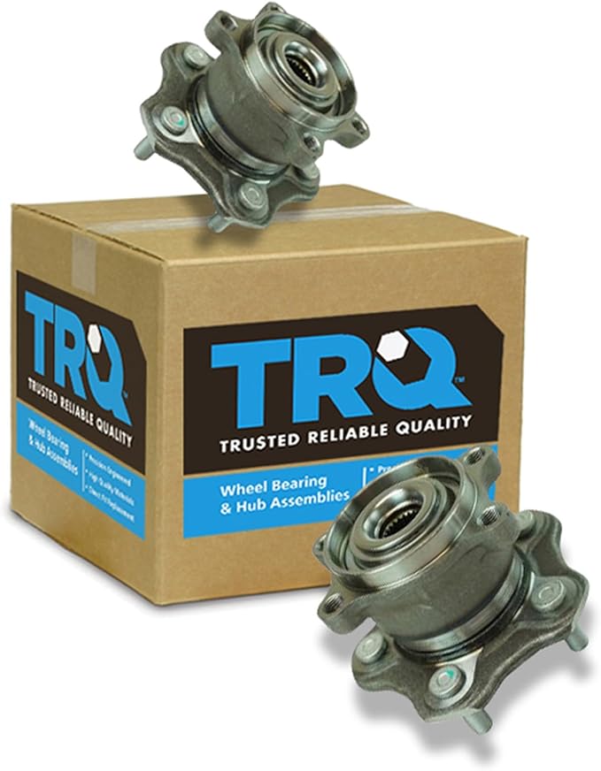 TRQ Rear Left and Right Wheel Bearing and Hub Assembly Set 2 Piece Compatible with 08-13 Nissan Rogue All Wheel Drive 11-13 Juke All Wheel Drive 2014 Juke All Wheel Drive to 4-01-14 Production Date
