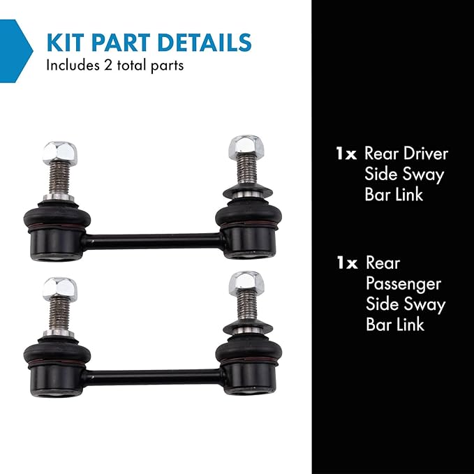 TRQ Rear Sway Bar Link Set Compatible with 09-18 BMW