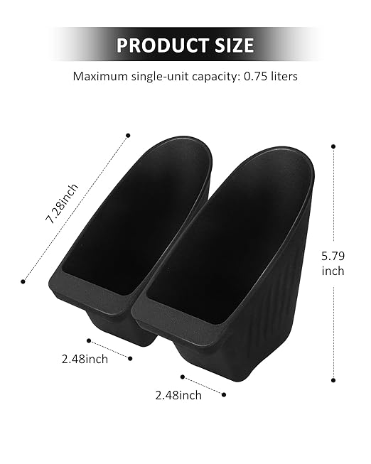 for New Tesla Model 3 Highland 2025 2024 Front Door Pocket Insert Trash Can, Model 3 Accessories Side Door Storage Organizer