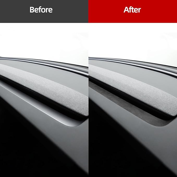 Betterhumz Car Dashboard Panel Trim for Tesla Model 3 M3 Highland 2026 2024 2025 Center Console Front Air Condition Vent Cover Sticker Moulding Tuning Accessories (for Alcantara Black)