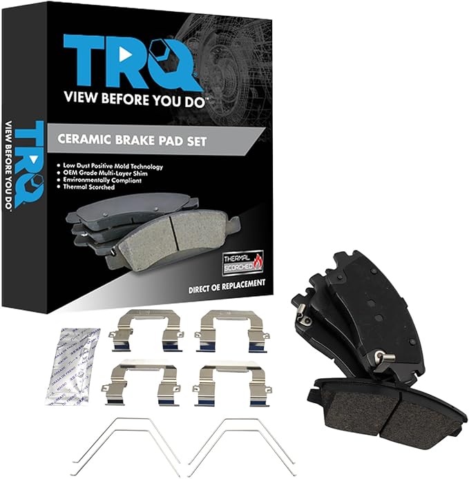 TRQ Front Brake Pads Ceramic Compatible with 2017-2020 Hyundai Elantra 2016-2021 Tucson 2017-2022 Kia Sportage