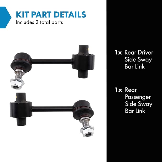 TRQ Rear Sway Bar Stabilizer Link Set Compatible with 2018-2023 Hyundai Kona