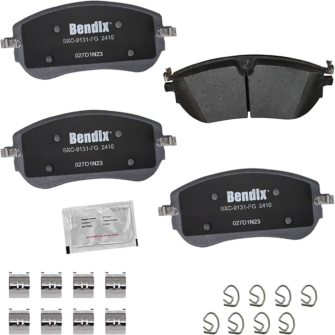 Bendix Priority1 CFC2416 Ceramic Front Brake Pads for Jaguar E-Pace 2022-2021, Land Rover Discovery Sport 2021, Range Rover Evoque 2021