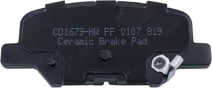 TRQ Rear Brake Pads Ceramic Hardware Wear Sensor Compatible with 2014-2016 Mazda 3 2014-2015 6 2014-2019 Mitsubishi Outlander 2013-2024 Outlander Sport