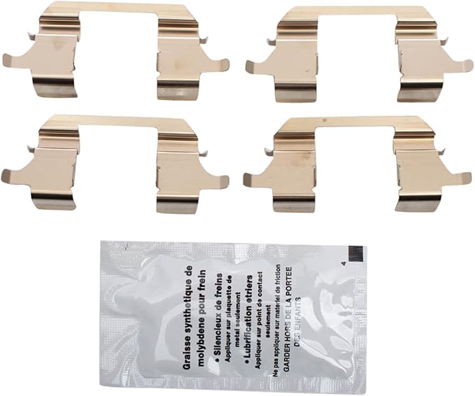 TRQ Front Ceramic Brake Pad Set Includes Contact Point Grease and Hardware Compatible with 10-14 Honda Insight 03-11 Civic DX EX LX EX-L LX-S 98-02 Accord L4 2.3L