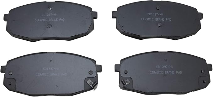 TRQ Front Brake Pads Ceramic Hardware Wear Sensor Compatible with 2009-2012 Hyundai Elantra 2010-2013 Kia Forte 2010-2013 Forte Koup