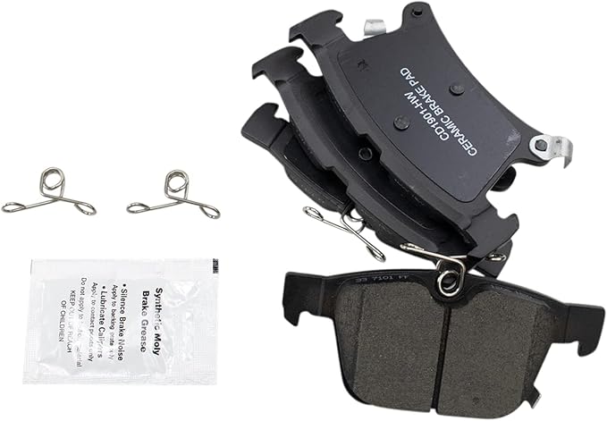 TRQ Rear Brake Pads Ceramic Compatible with 2017-2021 Chrysler Pacifica 2020 Voyager