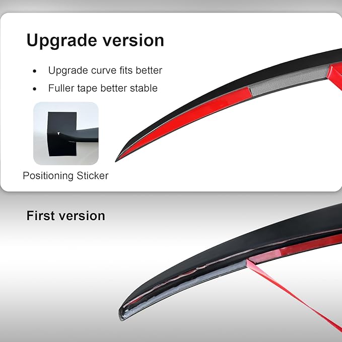 Spoiler Fit for Tesla Model Y Juniper 2025 2026, Upgrade ABS Material Rear Spoiler Wing OEM Rear Trunk Lip, Model Y Juniper Accessories, Matte Black
