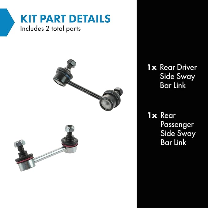 TRQ Rear Sway Bar Stabilizer Link Set Compatible with 2005-2010 Scion tC