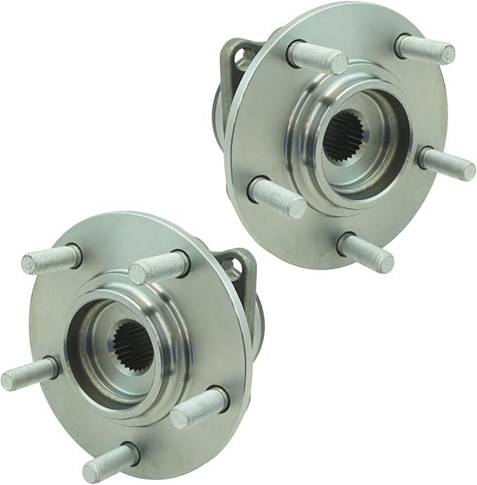 TRQ 2 Piece Rear Wheel Bearing & Hub Assembly Set AWD Compatible with 2007-2013 Mitsubishi Outlander