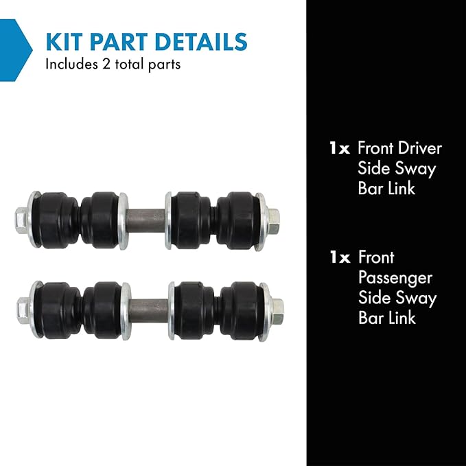 TRQ Front Sway Bar Stabilizer Link Set Compatible with 2012-2021 Nissan NV1500 NV2500 NV3500